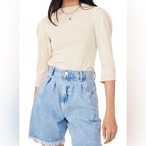 NWT Free People Clover top We The Free Oatmeal Sz Small Retails $58